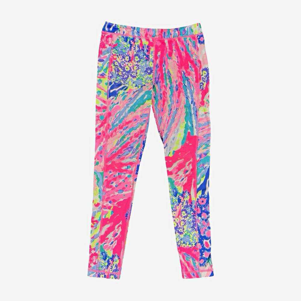 Lilly Pulitzer Women's Luxletic Multicolor Floral Ankle Yoga Leggings Size L
